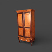 Armoire 2 portes avec tiroir - Bois bicolore original
