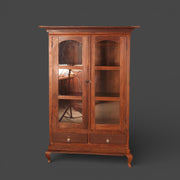 Original display cabinet - Arched glass doors with 2 drawers