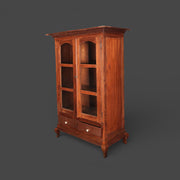 Original display cabinet - Arched glass doors with 2 drawers