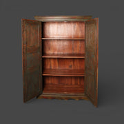 Origineller 2-türiger Schrank - Einzigartige, mehrfarbige Patina