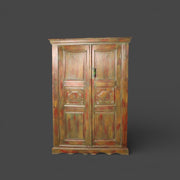 Origineller 2-türiger Schrank - Einzigartige, mehrfarbige Patina
