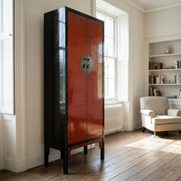 Armoire Chinoise Laquée Bicolore