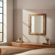 Recycled wood frame mirror - India