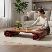 Red lacquered Chinese coffee table - 100% original