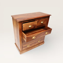 Commode en Bois de Rose Sheesham Recyclé - Tiroirs Artisanaux