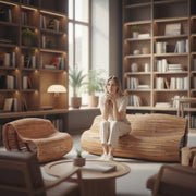 Handcrafted Bamboo Sofa - double