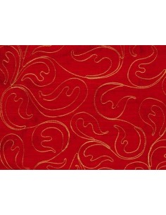 Soie sauvage - Brodée- L130...