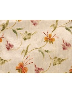 Soie sauvage - Brodée- L130...