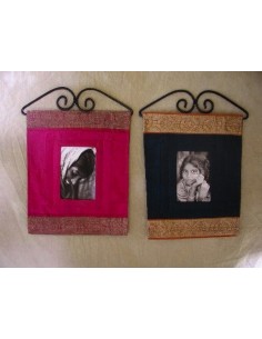 Recycled sari silk frame