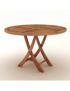 Table ronde pliante en teck...