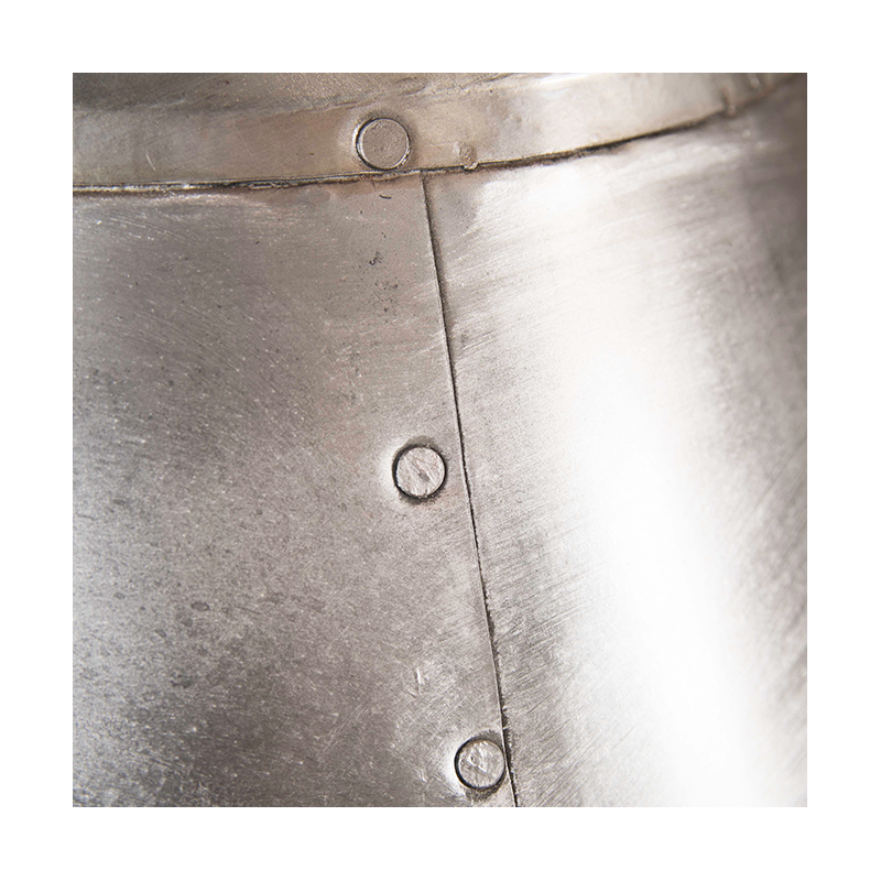 Jarre en métal brossé couleur argent