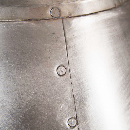 Jarre en métal brossé couleur argent