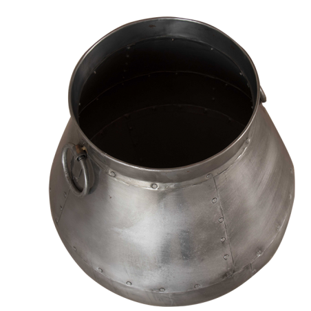 Jarre en métal brossé couleur argent