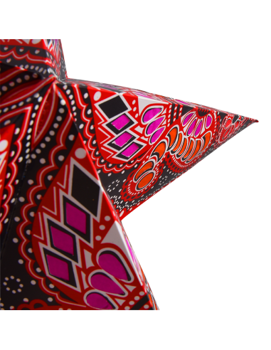 Partystern aus Recyclingpapier - Rot