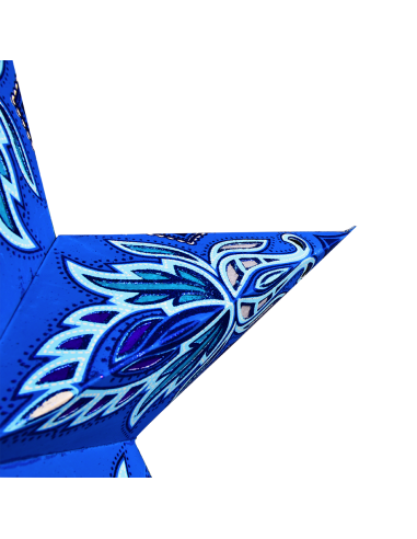 Etoile de fête en papier recyclé - Bleu