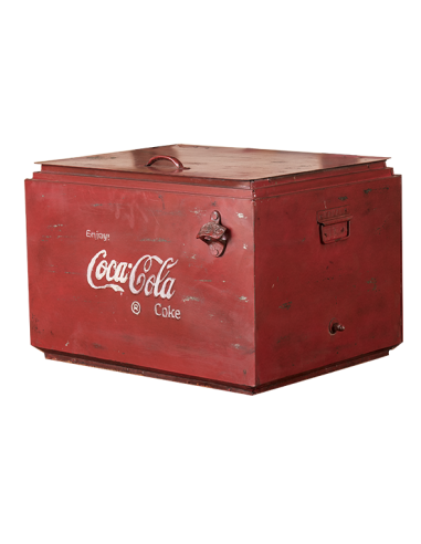 Square "Coca-Cola" metal cooler