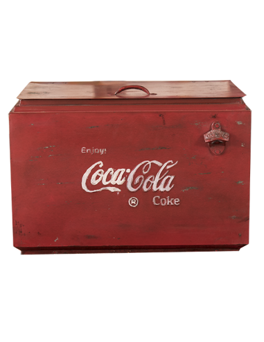 Square "Coca-Cola" metal cooler