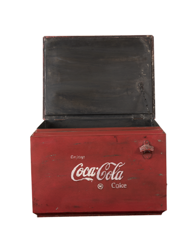 Square "Coca-Cola" metal cooler