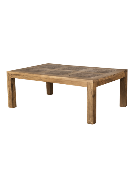 TABLE BASSE EN TECK RECTANGULAIRE "DAE-JUNG “