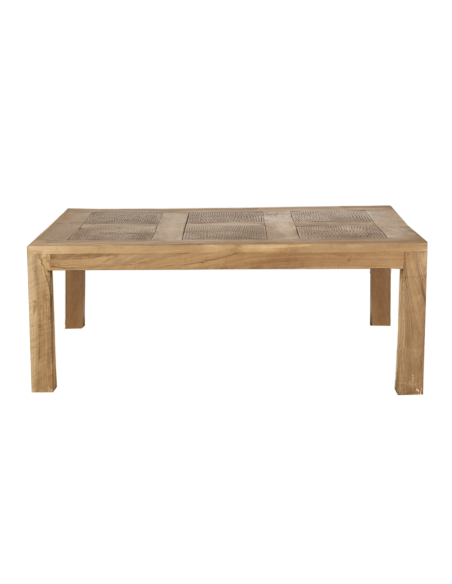 TABLE BASSE EN TECK RECTANGULAIRE "DAE-JUNG “