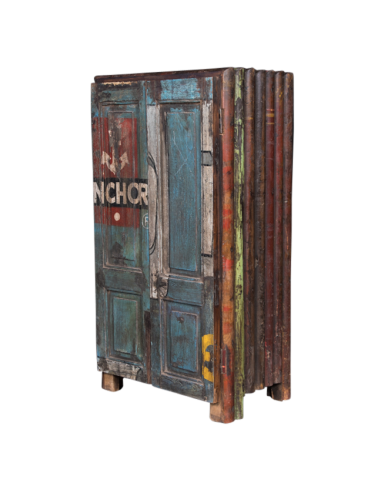 Cabinet, recycled wood "Kapil "