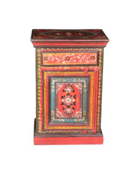 Table de chevet peinte