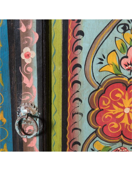 ARMOIRE D'ANGLE PEINTE