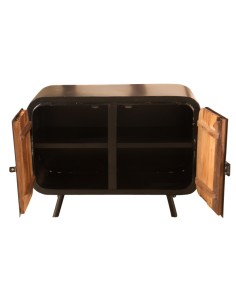 Commode bois et métal recyclé - H 61 x 83 x 40 cm 2