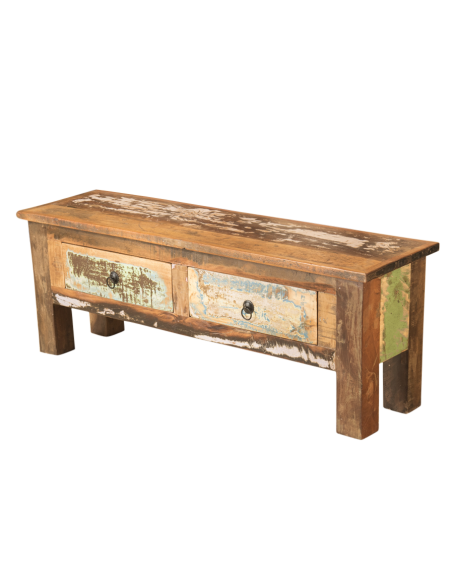 Table basse avec 2 tiroirs - H 40 x 110 x 30 cm