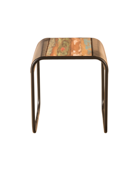 Tables gigognes en bois et métal recyclé