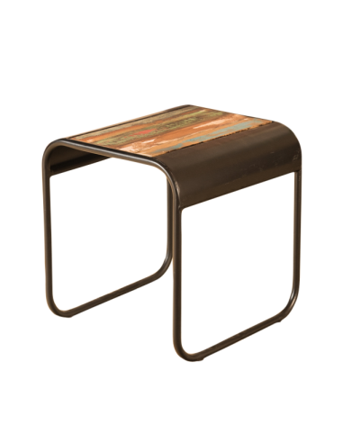 Tables gigognes en bois et métal recyclé