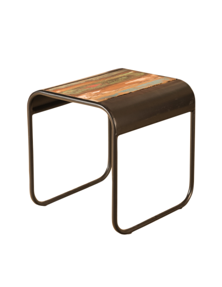 Tables gigognes en bois et métal recyclé