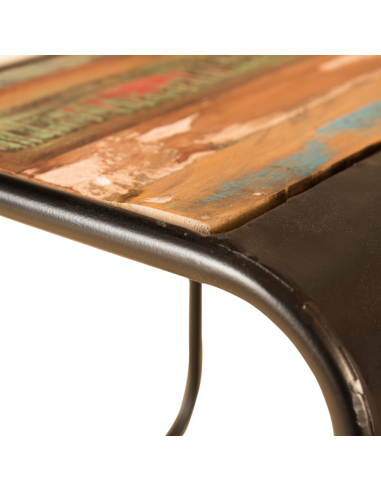 Tables gigognes en bois et métal recyclé