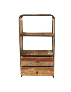 Bibliothèque en bois et fer recyclé - H 112 * 60 * 40 cm 2