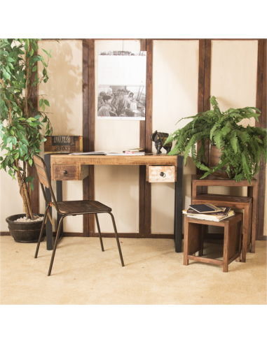 Tables gigognes en bois recyclé