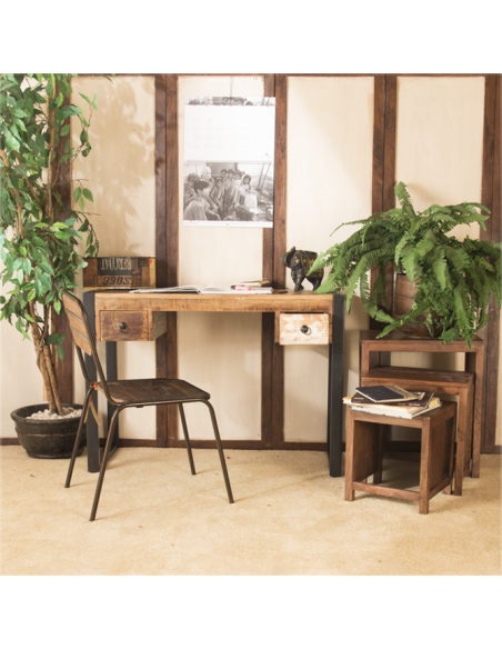 Tables gigognes en bois recyclé