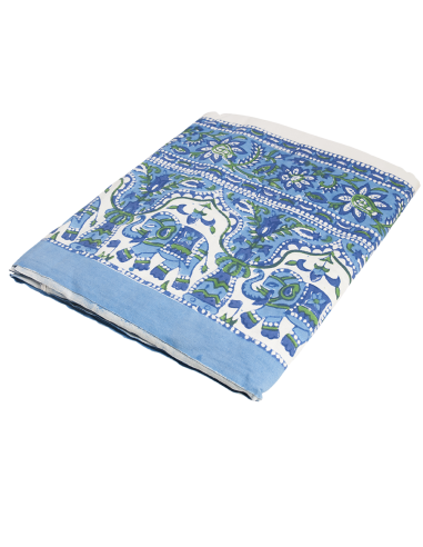 Tovaglia con tovaglioli "India" - blu