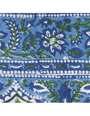Tovaglia con tovaglioli "India" - blu