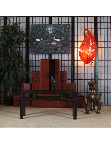 Applique "Chan Ye" - Orange / Violet