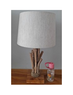Lampe avec pied en teck