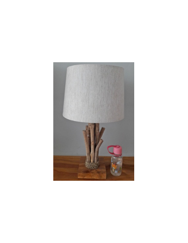 Lampe avec pied en teck