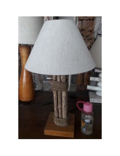 Lampe avec pied en teck et... 2