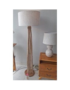 Lampe avec pied en teck