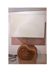 Lampadaire avec pied en teck