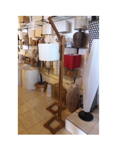 Lampadaire avec pied en teck