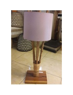 Lampadaire avec pied en teck