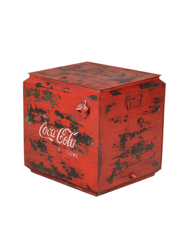 Square "Coca-Cola" metal cooler