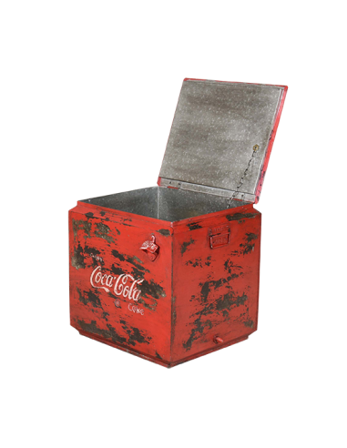 Square "Coca-Cola" metal cooler