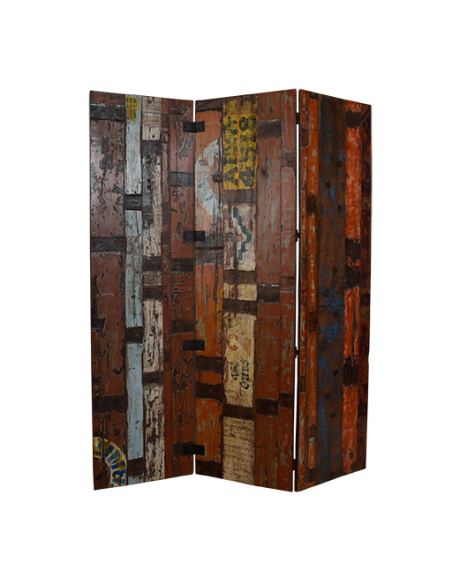 Paravent en bois recyclé