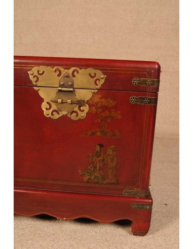 Coffre en cuir peint "Xing"